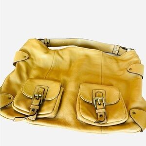 Hype Tan/Apricot Leather Large Bag